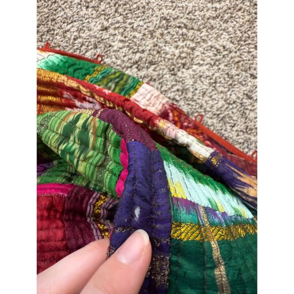 Unbranded Reversible Quilted Button Up Coat Sz L/XL Patchwork Artsy Boho Hippie - Picture 9 of 9